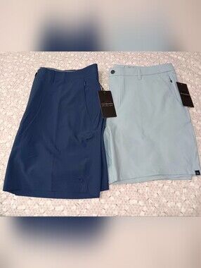 7 Diamonds Men's Athletic Shorts - Navy & Light Blue